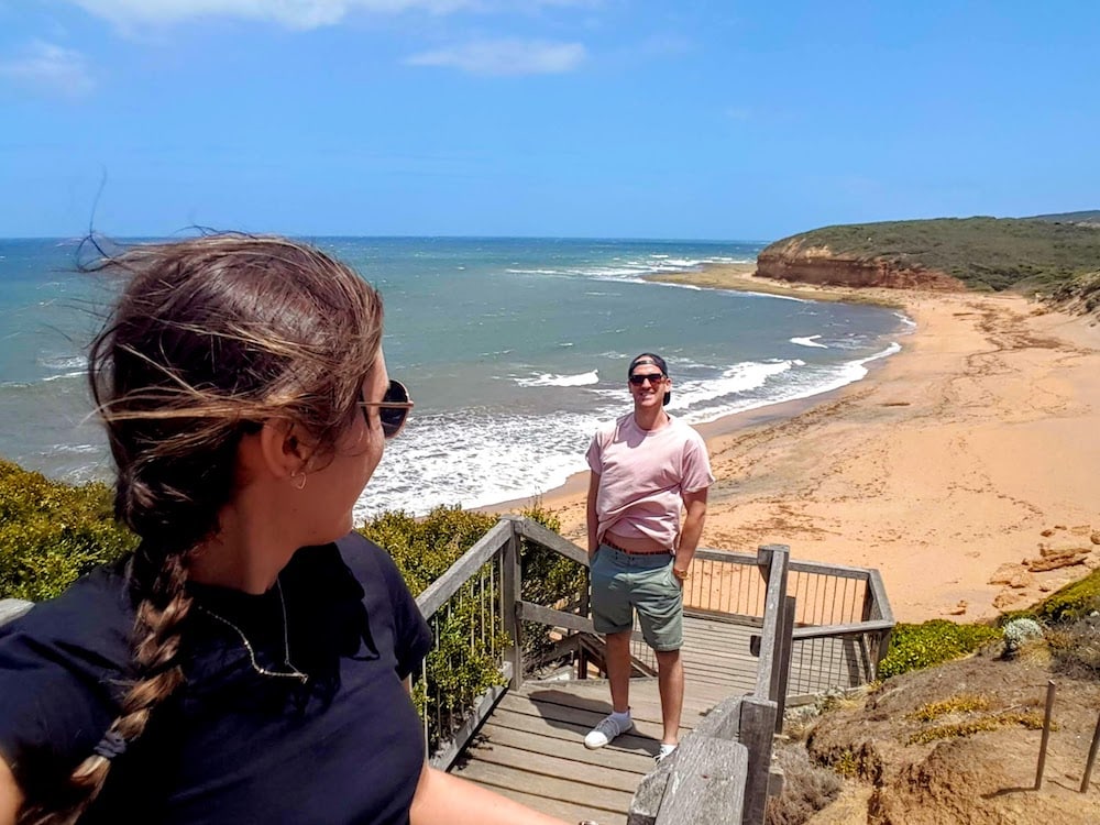 Couple exploring the Great Ocean Road