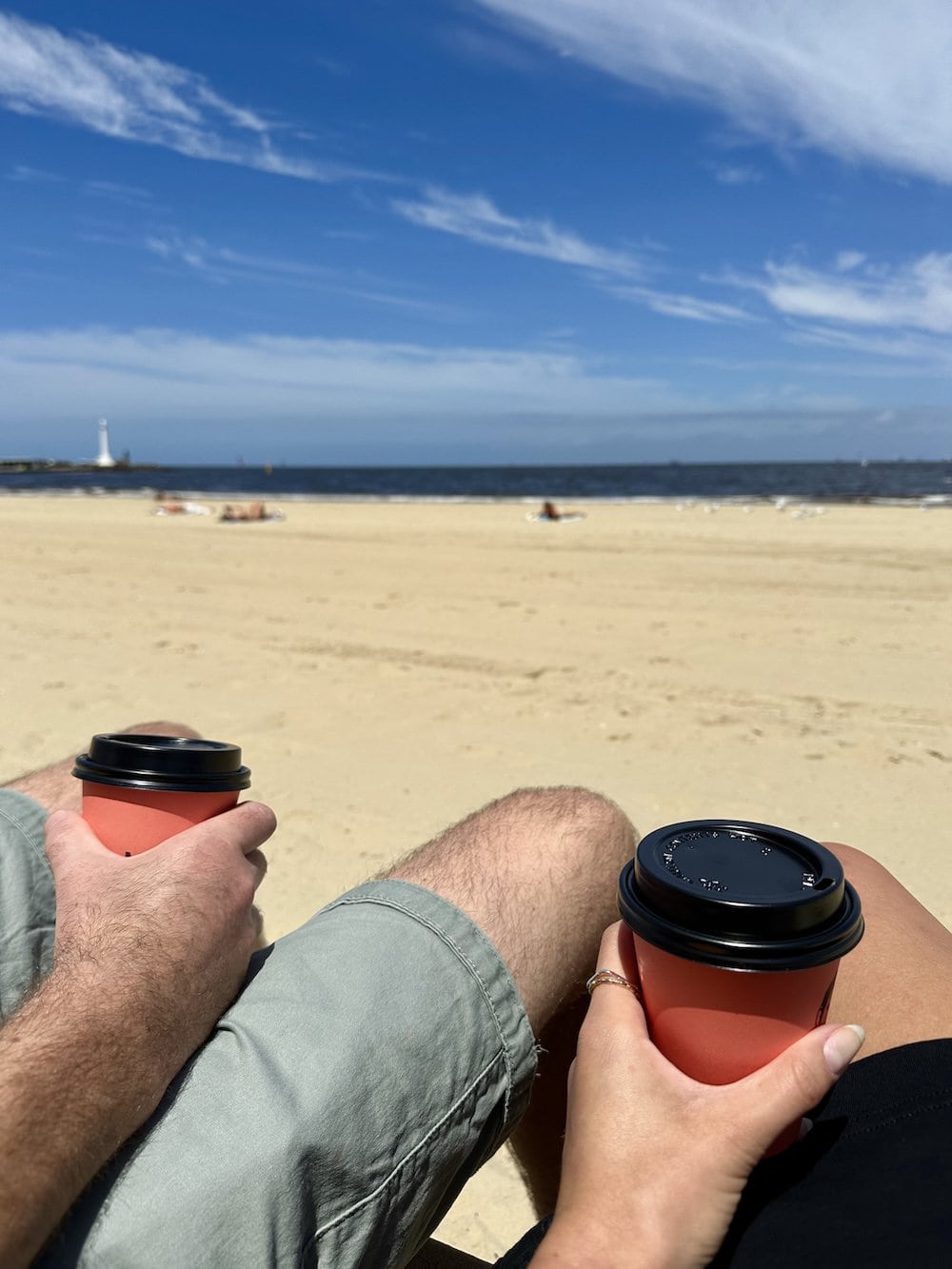 beach and coffee
