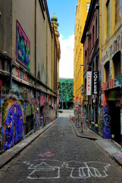 Graffiti alleyway on Hosier Lane in Melbourne, Australia